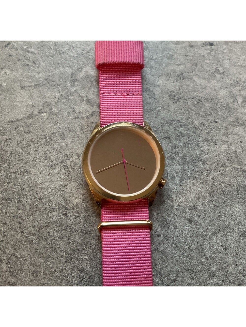 -1- VO525 Quartz Womens Watch 40mm Rose Gold Tone Case Mirror Dial Pink Band A12